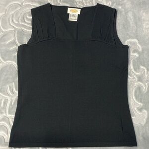 Talbots Small Black Tank Top 70% Rayon 30% Nylon